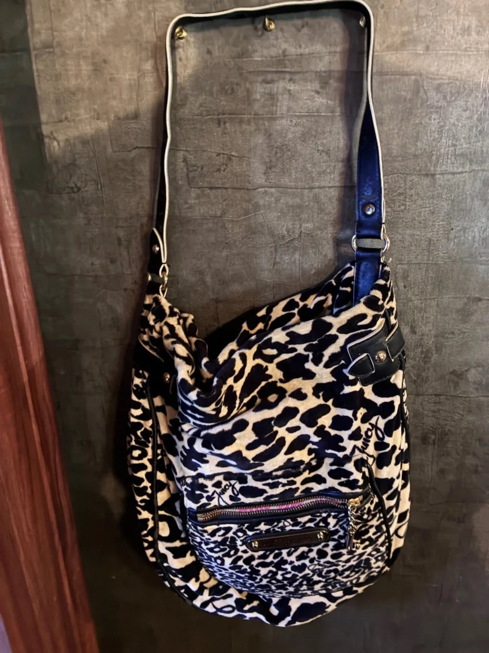 💖🔥 VINTAGE VELOUR LEOPARD JUICY COUTURE PURSE – RARE  LEOPARD PRINT! 🔥💖